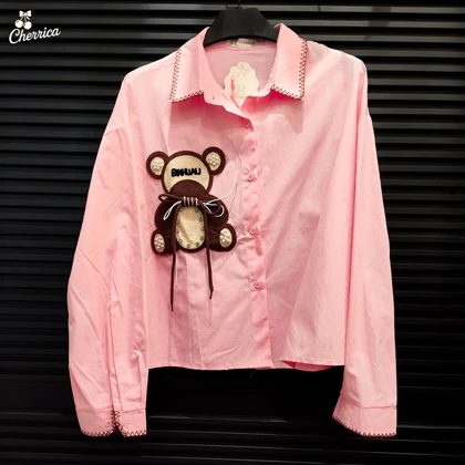 شومیز باکسی عروسکی وارداتی دخترانه کد 35