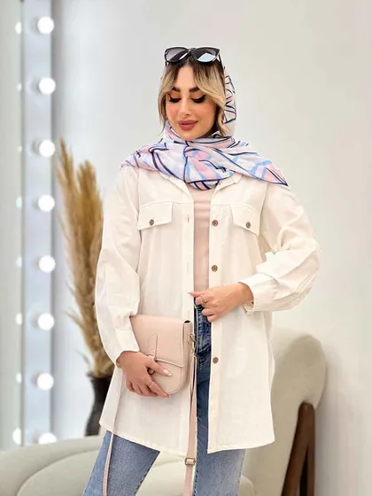 مانتو جیب نما بغل زیپ