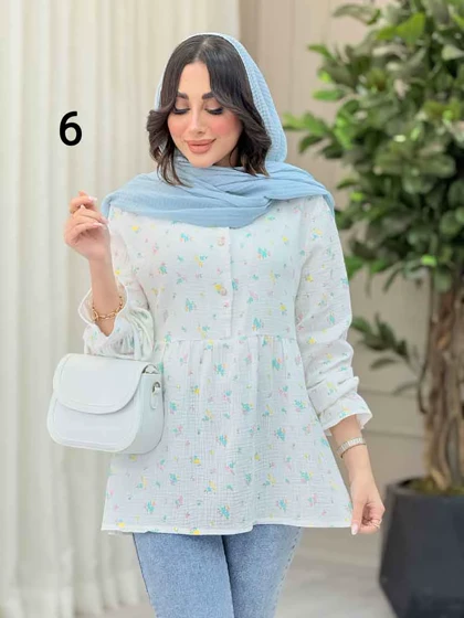 شومیز طرح دار ارغوان