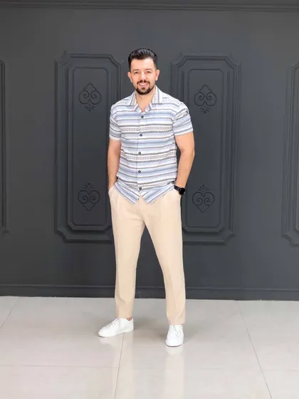 پیراهن 041701 AKOMOD آبی