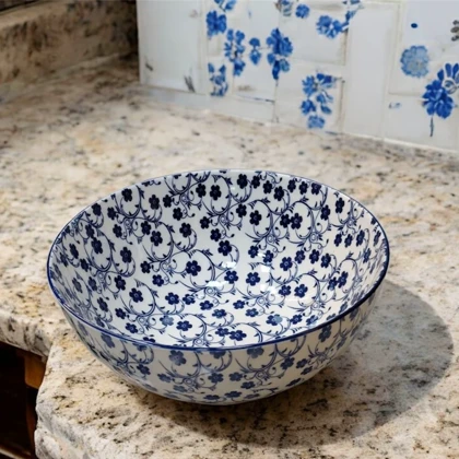 کاسه سالاد دنی هوم گل آبی / BA8