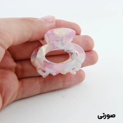 کلیپس دخترانه مدل بند انگشتی طرح بیضی آبرنگی