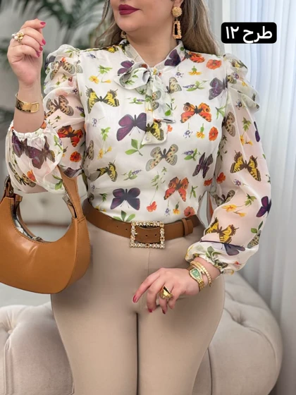 شومیز حریر ماه سو 3035