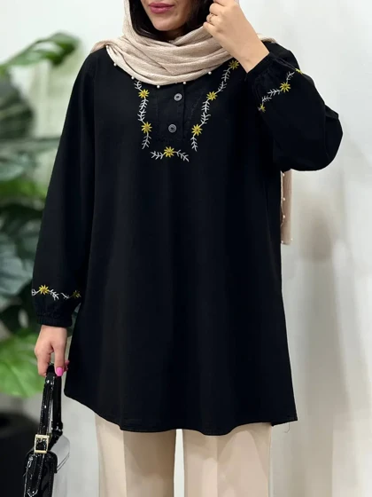 مانتو لینن گلدوزی سرنا