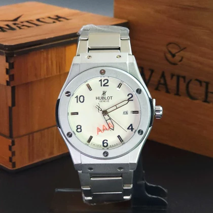 ساعت مچی مردانه هابلوت ژنو HUBLOT تاریخ دار با قفل پروانه ای کد 2