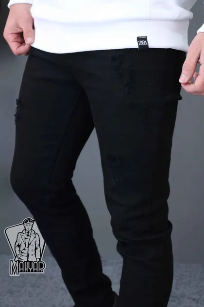 شلوار جین مشکی زاپ‌دار TOMMY