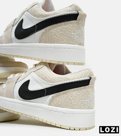 کفش کتانی مردانه سفید کرم نایک NIKE jordan 1