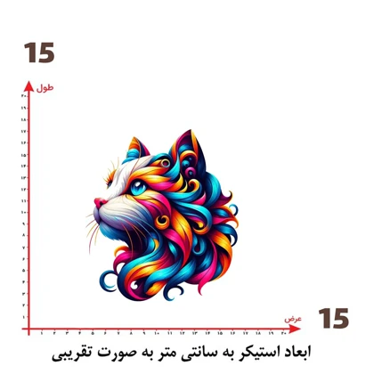 استیکر پارچه و لباس پاد آفرین مدل گربه کد 1637