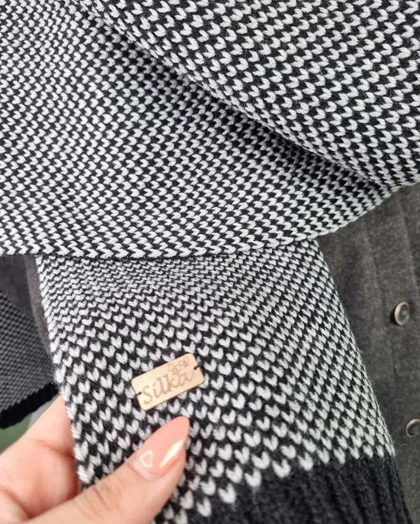 شال گردن مردانه بافت سیلکا طرح خالدار