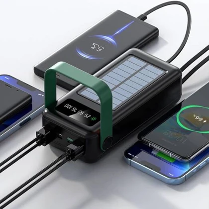 پاوربانک خورشیدی 80000 میلی آمپر گرین لاین مدل GREEN LION SOLAR MAX GNSLRPB80KBK