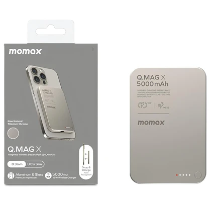 پاور بانک 5000 وایرلس مومکس IP116 Q.Mag X توان 20 وات