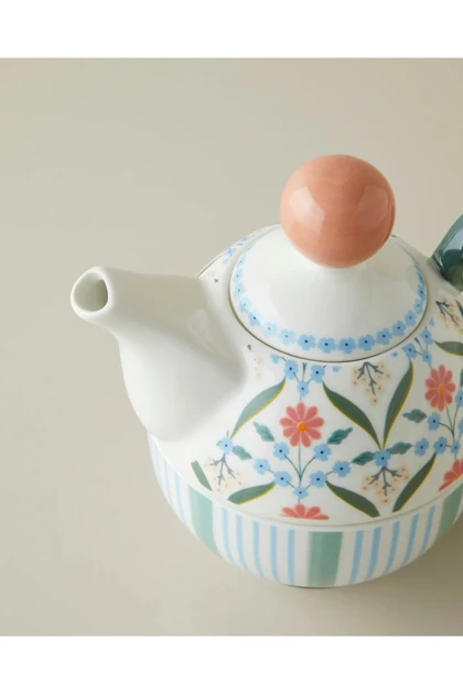 ست قوری English Home مدل Nostalgic Whispers New Bone China - سبز