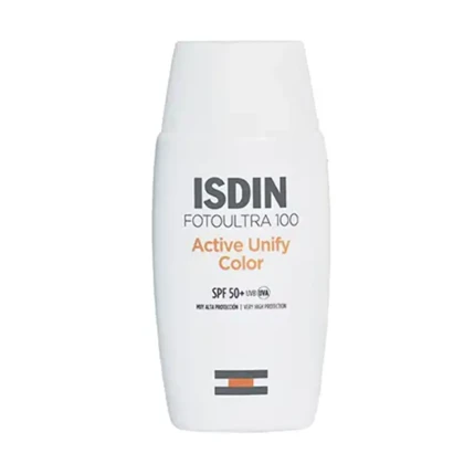 فلوئید ضد آفتاب رنگی ایزدین Isdin مدل Active Unify Color SPF 50 حجم 50 میلی‌لیتر مناسب انواع پوست