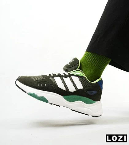 کفش کتانی مردانه سبز سفید ADIDAS torsion