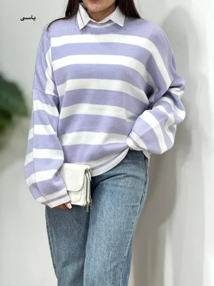 پلیور بافت راه راه لوسی 1