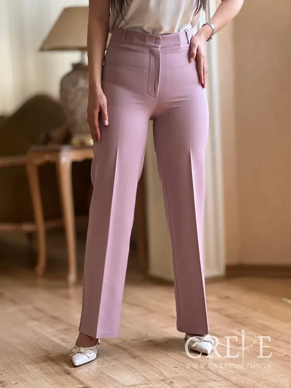 شلوار از بالا راسته کرپ قد 102