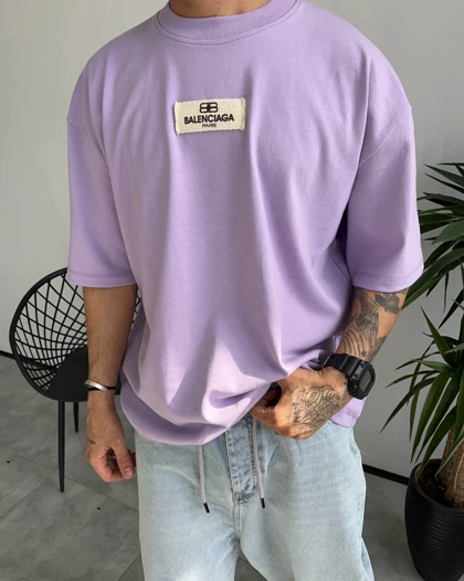 تیشرت بنفش پاستیلی BALENCIAGA