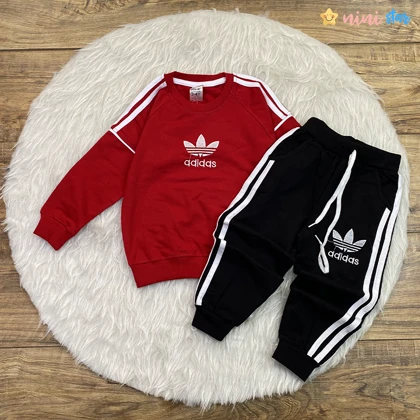ست بلوز شلوار adidas مناسب 3 تا 5 سال جنس پنبه