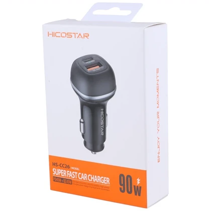 شارژر فندکی فست شارژ هایکو استار Hicostar مدل HS-CC26 توان 90 وات