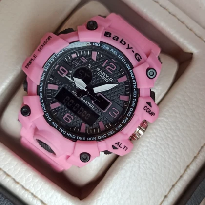 ساعت اسپرت بی بی جیشاک بند صورتی