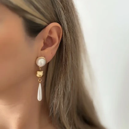 گوشواره مرواریدی آویز کد 407