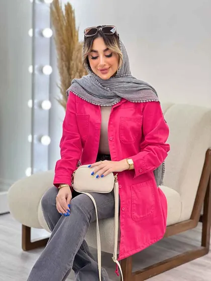 مانتو جین رنگی پایین گت آوا