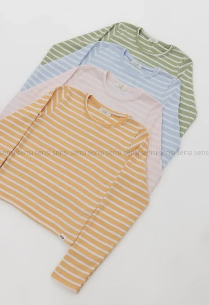 کراپ راه راه یقه گرد کد1004557