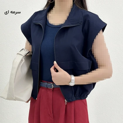 وست زنانه لینن یقه شکاری | آی بولک