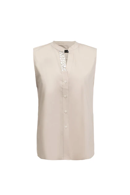 تاپ پوپلین نگین‌دار - 3206