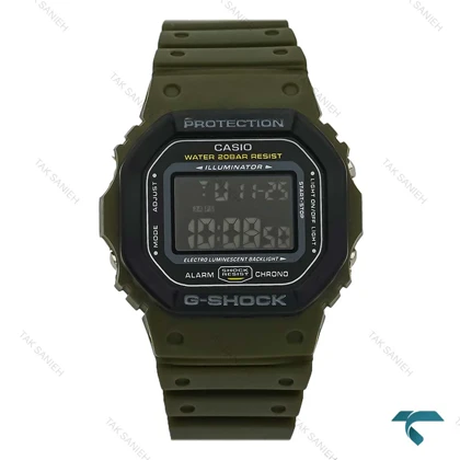 ساعت جی شاک DW5600 سبز صفحه مشکی GShock-8231-U