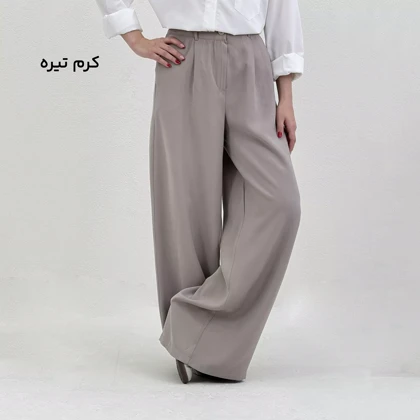 شلوار پارچه ای زنانه سیلک جلو پیله