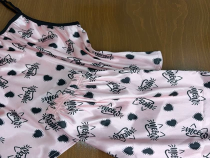 ست تاپ و شلوارک طرح قلب 209