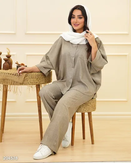 شومیز و شلوار زنانه مدل پوژان کد 2045