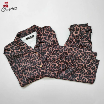 ست شومیز و شلوار پلنگی