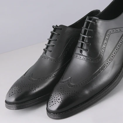 کفش رسمی مردانه چرم یلسان مدل آیان کد 522-GN