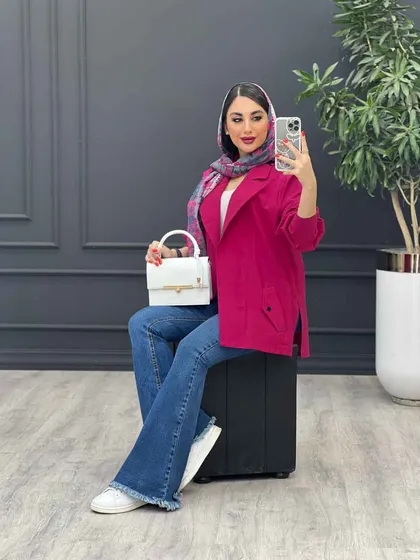 مانتو سرشانه ژیله دار پشت پاگن