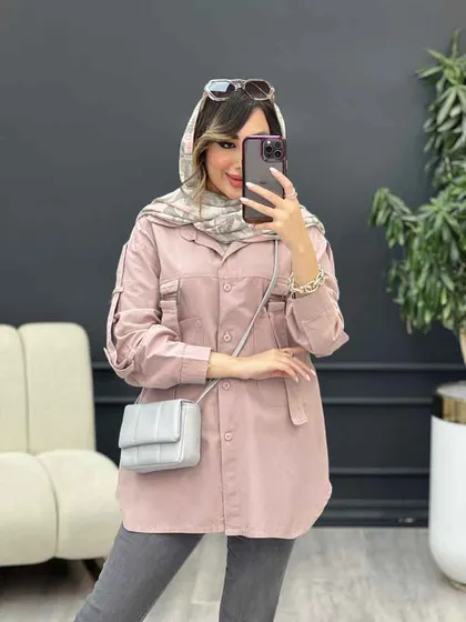 مانتوجلو سگک آستین پاگن