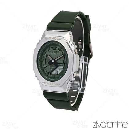 ساعت جی شاک GM-S2100 زنانه سبز قاب سیلور 106390