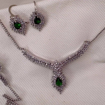 سرویس کامل برند شین مدل «قطره باران سبز» | تراش اشک با گارانتی 1 ساله