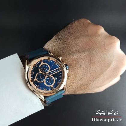ساعت مچی مردانه اورجینال موتور ژاپنی برند مینی فوکوس سه موتور مدل Mf0130G.03 بند چرم