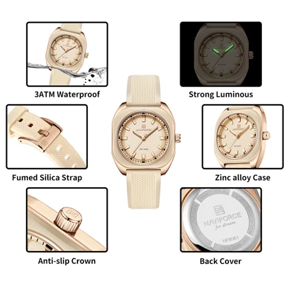 ساعت مچی زنانه نیوی فورس Naviforce NF5061 RG