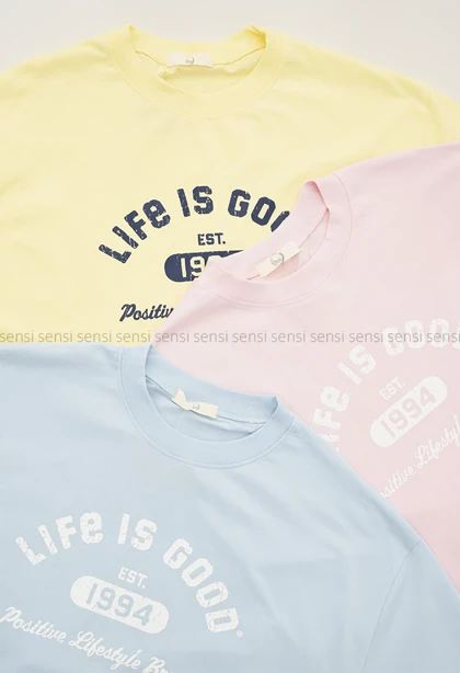 تیشرت باکسی life is goodکد1005125