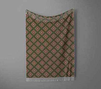 شال مبل ریش دار sofa shawl 376