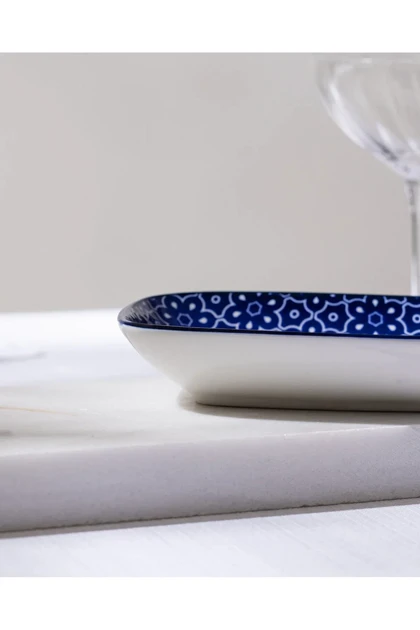 بشقاب سرو Madame Coco مدل Reve Bleu Mais Bone China - چندرنگ