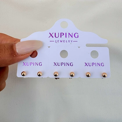 گوشواره توپی ساده ژوپینگ سایز ریز