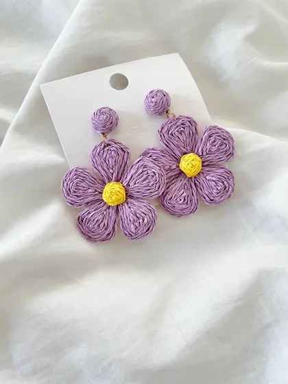 گوشواره فانتزی طرح گل