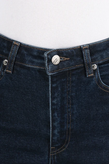 شلوار جین زنانه بوت‌کات فلکس(کشی) آبی خام شور رویال جین Royal Jeans