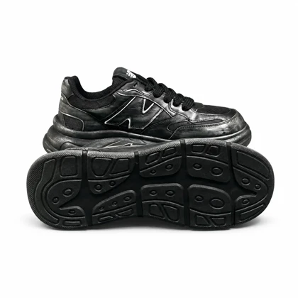 کفش کتانی مردانه مدل نیوبالانس کاستوم شده مشکی New Balance
