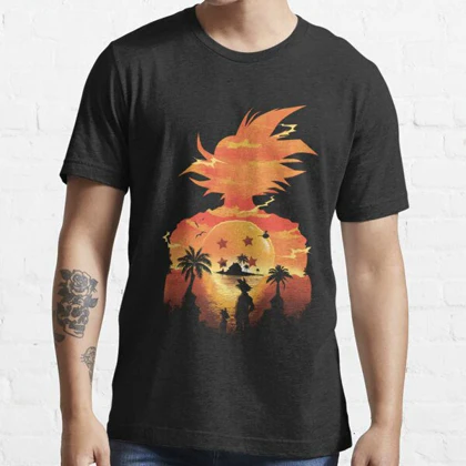 تیشرت دراگون بال | تیشرت Dragon Ball طرح Goku Beautiful Sunset SKY کد 123547