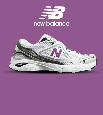 کفش کتانی مردانه و زنانه سفید بنفش NEW BALANCE 1064 V.2 مدل 6362